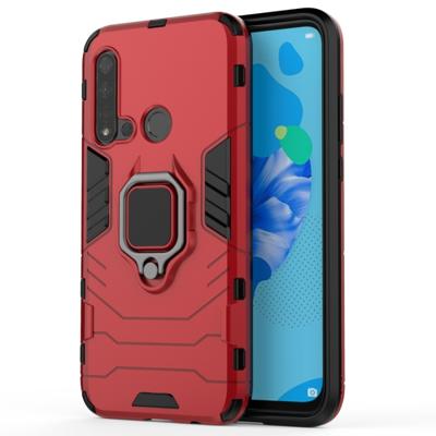 PC + TPU schokbestendige beschermende case voor Huawei P20 Lite (2019)/Nova 5i met magnetische ring houder (rood)