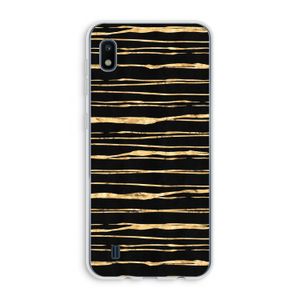 Gouden strepen: Samsung Galaxy A10 Transparant Hoesje
