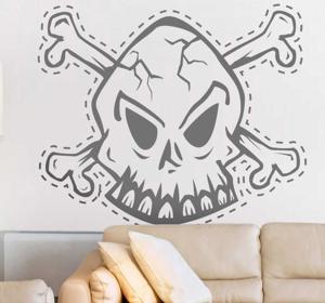 Doofskop skelet piraat sticker