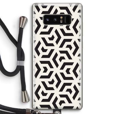 Crazy pattern: Samsung Galaxy Note 8 Transparant Hoesje met koord