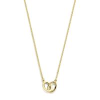 Elegant 14k Geelgouden Collier met Ovalen Elementen - Draaglengte 42 cm en Schakelbreedte 1.7 mm