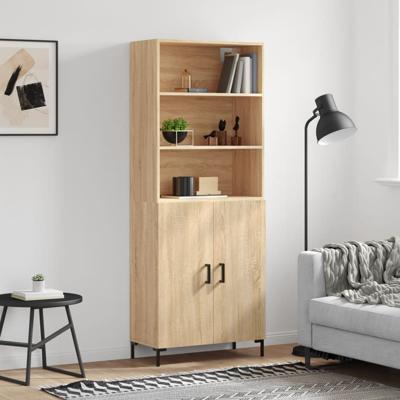 Hoge kast 69,5x34x180 cm bewerkt hout sonoma eikenkleurig