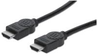 Manhattan 306133-CG HDMI-kabel HDMI Aansluitkabel HDMI-A-stekker, HDMI-A-stekker 5.00 m Zwart