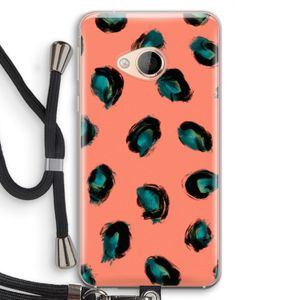 Pink Cheetah: HTC U Play Transparant Hoesje met koord