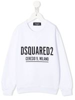 DSQUARED2 KIDS sweat en coton à logo imprimé - Blanc - thumbnail