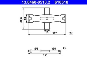 Accessoireset, schijfremblok 13046005182