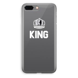 King zwart: iPhone 8 Plus Transparant Hoesje