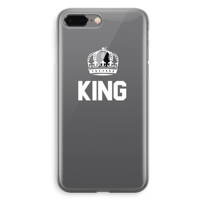 King zwart: iPhone 8 Plus Transparant Hoesje