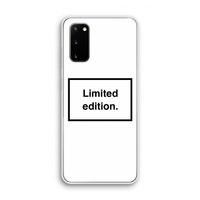 Limited edition: Samsung Galaxy S20 Transparant Hoesje