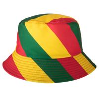 Carnaval vissershoedje Limburg - zonnehoedje - geel/groen/rood - voor volwassenen