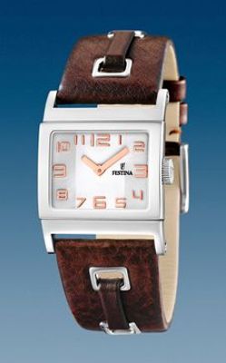 Horlogeband Festina F16475-3 Leder Bruin 24mm