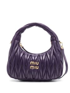 Miu Miu mini sac porté épaule Wander à design matelassé - Violet