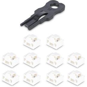 StarTech.com 10-pack RJ45 Slot met Veiligheidsleutel, Vergrendelbare RJ45 Port Blocker/Stofkap, Herb
