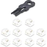 StarTech.com 10-pack RJ45 Slot met Veiligheidsleutel, Vergrendelbare RJ45 Port Blocker/Stofkap, Herb
