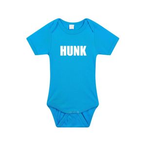 Hunk tekst rompertje blauw baby