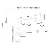 NeoMounts Monitor Bureausteun FPMA-D1330BLACK - thumbnail