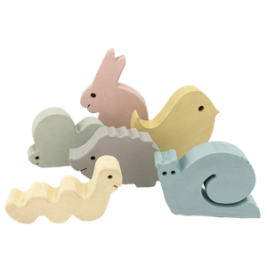 Papoose Toys Papoose Toys Pastel Wood Garden/6pc