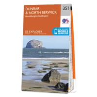 Wandelkaart - Topografische kaart 351 OS Explorer Map Dunbar, North Berwick | Ordnance Survey - thumbnail