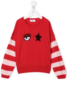 Chiara Ferragni Kids sweat à imprimé Eye - Rouge