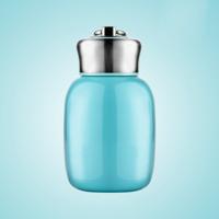 Mini leuke koffie vacuüm kolven Thermos RVS Cup reizen drink water fles Thermoses mokken 200ML (blauw)