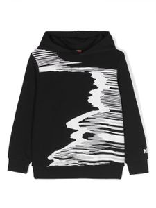 Missoni Kids hoodie Boys Branded à motif zig-zag - Noir