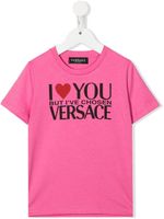 Versace Kids t-shirt en coton à logo imprimé - Rose - thumbnail