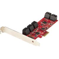 StarTech.com SATA PCIe Kaart, 10 Port PCIe SATA Uitbreidingskaart, 6Gbps, Low/Full Profile, Stacked