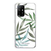 Tropical watercolor leaves: Oppo A94 5G Transparant Hoesje