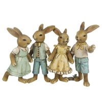 Clayre & Eef Multi Decoratie konijnen 16*6*11 cm 6PR3272 - thumbnail