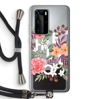 Hello in flowers: Huawei P40 Pro Transparant Hoesje met koord