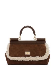 Dolce & Gabbana Sicily leather tote bag - Marron