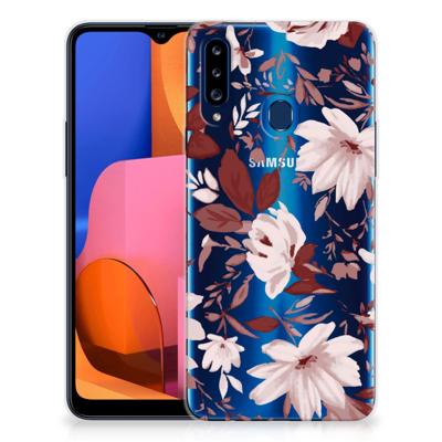Smartphone hoesje Samsung Galaxy A20s Watercolor Flowers