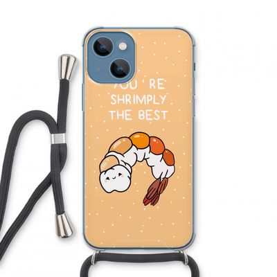 You're Shrimply The Best: iPhone 13 mini Transparant Hoesje met koord