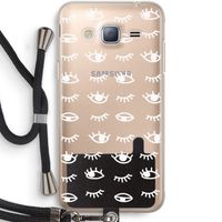Eye pattern #3: Samsung Galaxy J3 (2016) Transparant Hoesje met koord