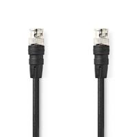 Nedis BNC-Videokabel | BNC Male | BNC Male | Vernikkeld | 75 Ohm | 1.00 m | Rond | PVC | Zwart | Label - CVGL01000BK10 Nedis BNC-Videokabel | BNC Male | BNC Male | Vernikkeld | 75 Ohm | 1.00 m | Rond | PVC | Zwart | Label - CVGL01000BK10