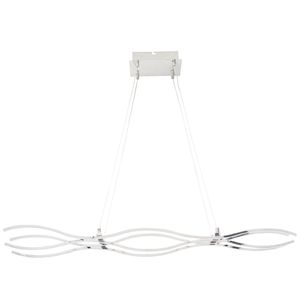 LED Hanglamp - Hangverlichting - Primon - 45W - Natuurlijk Wit 4000K - Mat Chroom - Aluminium