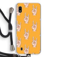 Rock: Samsung Galaxy A10 Transparant Hoesje met koord