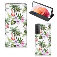 Samsung Galaxy S21 | Hoesje maken | Flamingo Palms