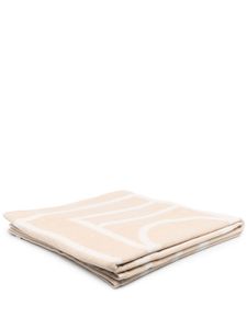 TOTEME serviette de bain en jacquard à motif monogrammé - Tons neutres