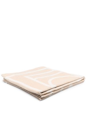 TOTEME serviette de bain en jacquard à motif monogrammé - Tons neutres