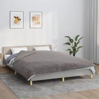 VidaXL Verzwaringsdeken met hoes 200x200 cm 13 kg stof grijs