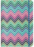 Cedon notitieboekje A5 zigzag karton/papier roze/blauw - thumbnail