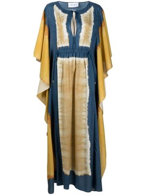 Alberta Ferretti caftan à imprimé abstrait - Bleu