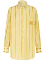 ETRO chemise brodée à rayures - Jaune
