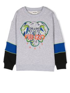 Kenzo Kids sweat à motif éléphant - Gris