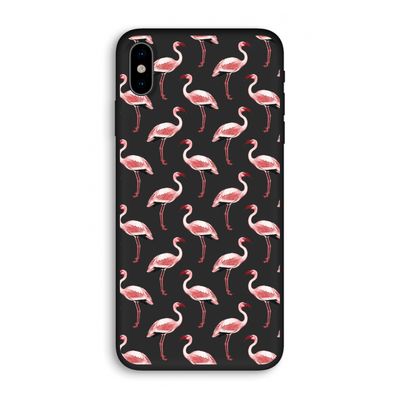 Flamingoprint groen: iPhone X Biologisch afbreekbaar hoesje