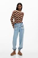 Joggingbroek van denim - BLUE - 42