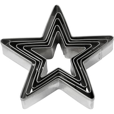 Creativ Company Uitsteekvormen, ster, afm 8 cm, 5 stuk/ 1 doos