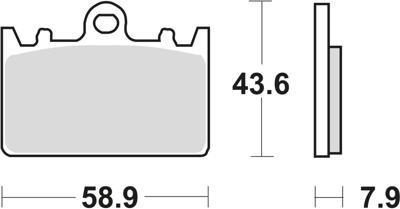 TRW Brake pad mcb 643 organic standard