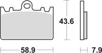 TRW Brake pad mcb 643 organic standard